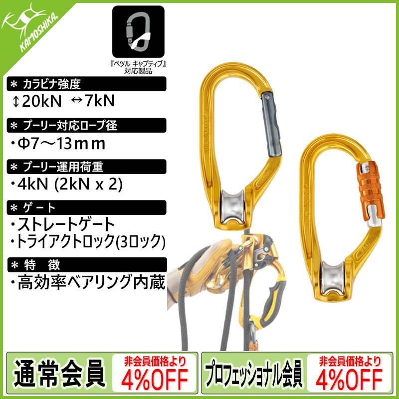 PETZL ペツル ロールクリップ A P74