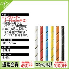 画像1: 【切売り 2ｍ〜99m※1m単位】PETZL ペツル パラレル 10.5mm特注ロープ [受注発注商品] (1)