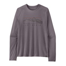 画像2: Patagonia パタゴニア メンズ・ロングスリーブ・キャプリーン・クール・トレイル・シャツ（ストラタピークス） (23711) (2)
