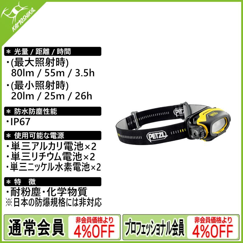 ヘッドライト PETZL ペツルPIXA2 ピクサ2